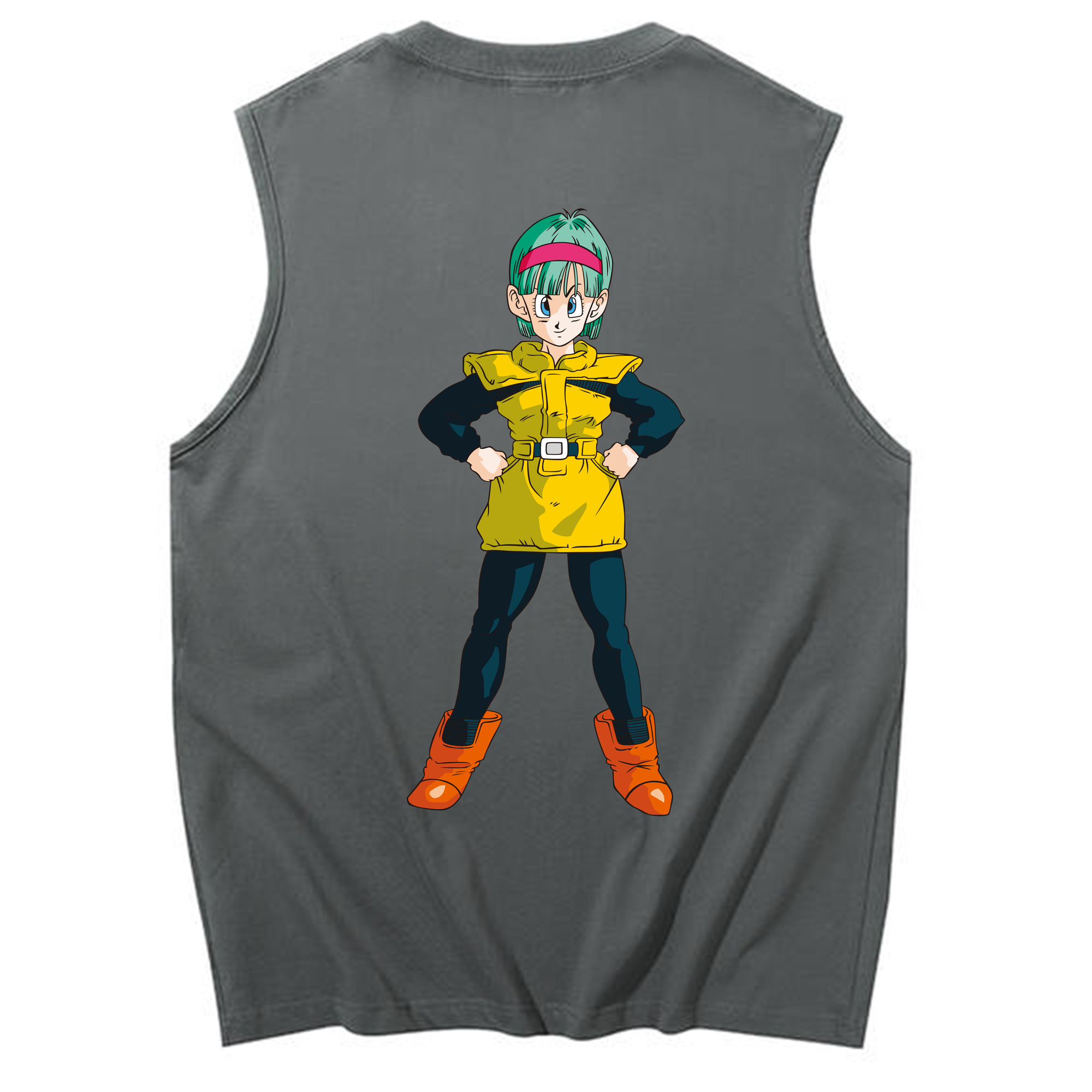 （画像用） ドラゴンボール ブルマ DRAGON BALL Bulma コットン100％タンクトップ（背面プリント）